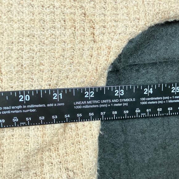 American Eagle Womens Sweater Beige V Neck Oversized Knit Stretch Large - Picture 8 of 12